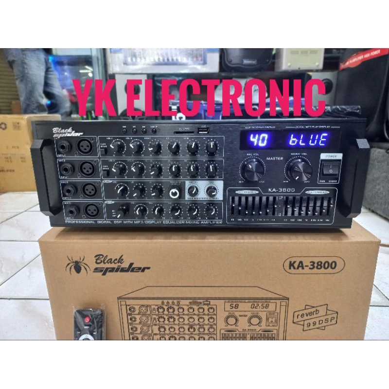 power amplifier black spider ka 3800 video in out key control