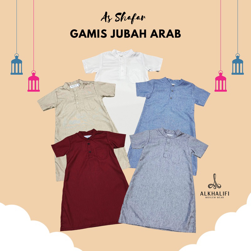 QOMIS JUBAH ARAB AS SHAFAR Premium Quality By Alkhalifi Moslem Wear