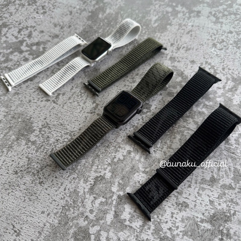 Strap Nylon Sportloop Nike Edition Apple Watch Series 8 7 6 5 4 3 2 1 SE Ultra 45mm 44mm 42mm 41mm 40mm 38mm Aksesoris Smartwatch T500