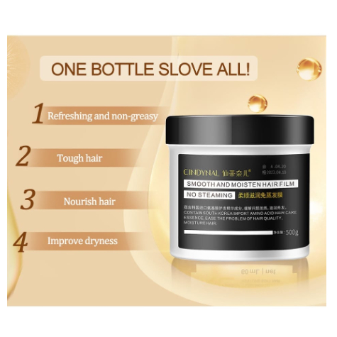 (ISI 3 SACHET)CINDYNAL HAIR MASK SACHET 10ML X3 PCS/ HAIR MASK PELURUS RAMBUT/CREAMBATH