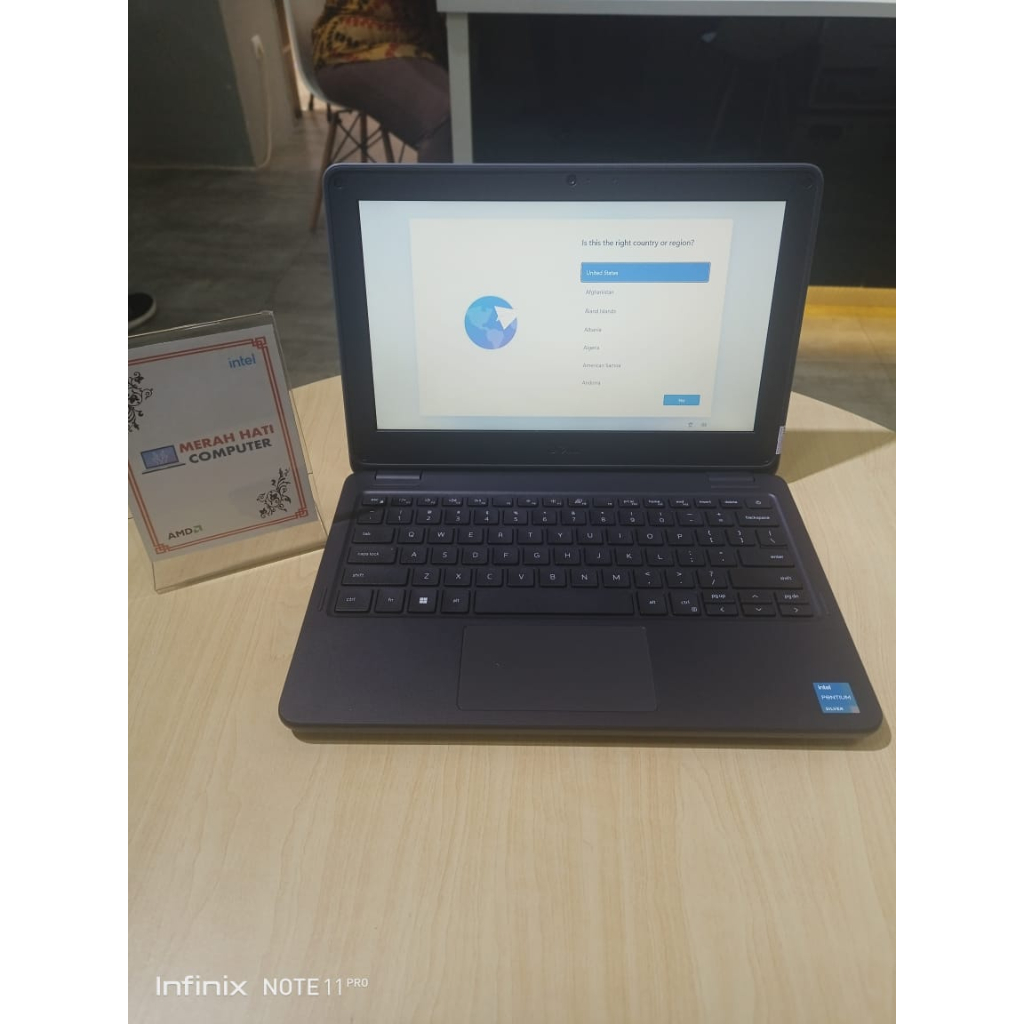 LAPTOP NEW  DELL LATITUDE 11 3120 INTEL PENTIUM SILVER N6000 8GB 512GB 11.6HD WINDOWS 11 PROFESSIONAL GREY ORIGINAL TERMURAH