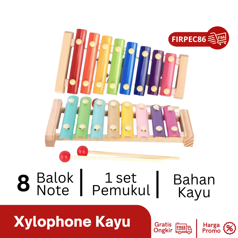 Mainan Edukasi Xylophone Alat Musik Ketukan Kayu / Mainan Kolintang / Xylophone Kayu Mainan Edukasi Anak