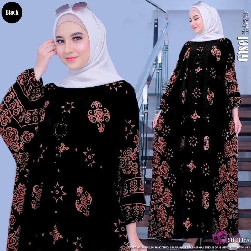 KAFTAN JUMBO BISA UNTUK SERAGAM LEBARAN MOTIF GITHA WARNA LENGKAP