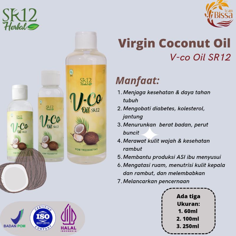 

IMUN BOOSTER !! VCO MINYAK KELAPA MURNI SR12 / VICO VIRGIN COCONUT OIL 60ml/ 100ml/ 250ml/ 60 Kapsul