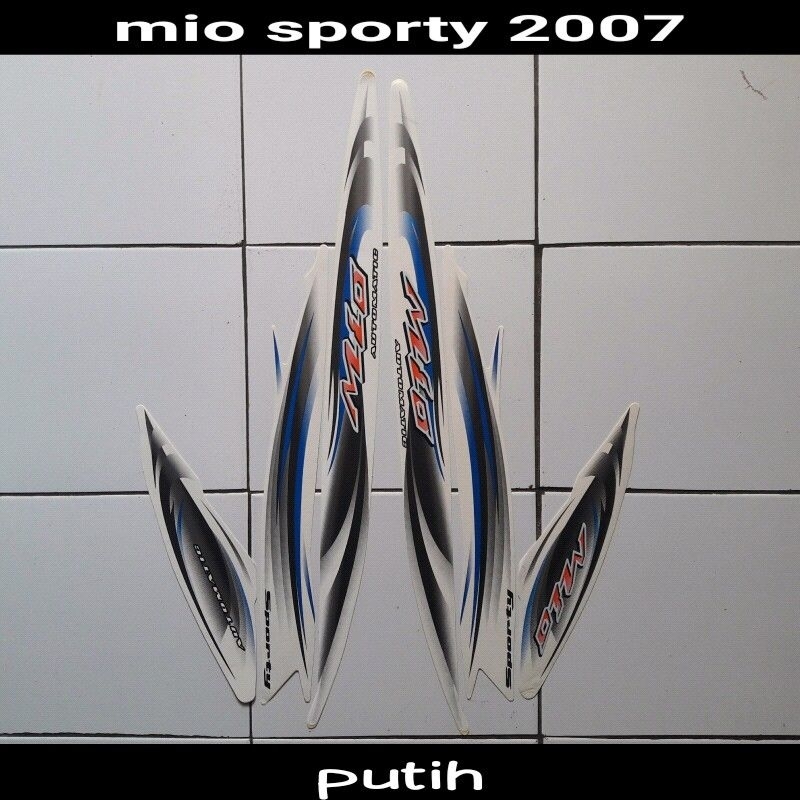 striping yamaha mio sporty tahun 2007 warna putih