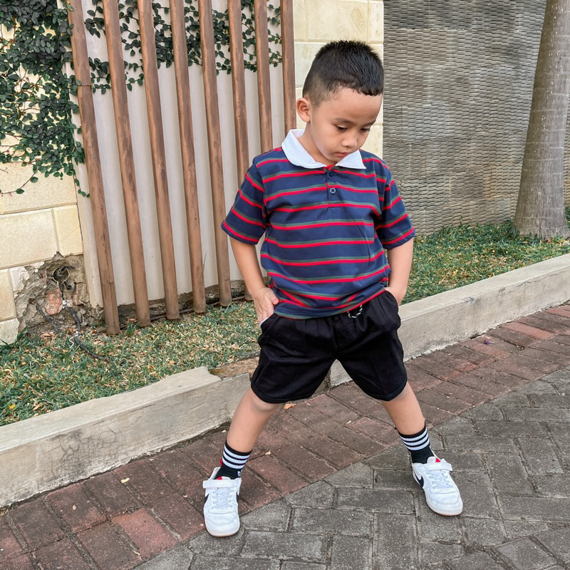 RACHIDKIDS / KAOS ANAK KEREN / WANKI  COLLAR THREECOLOR