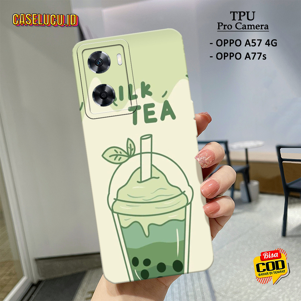 Casing Hp OPPO A57 4G / A77s Terbaru - Fashion Case Boba - Softcase Premium 3D Pro Camera
