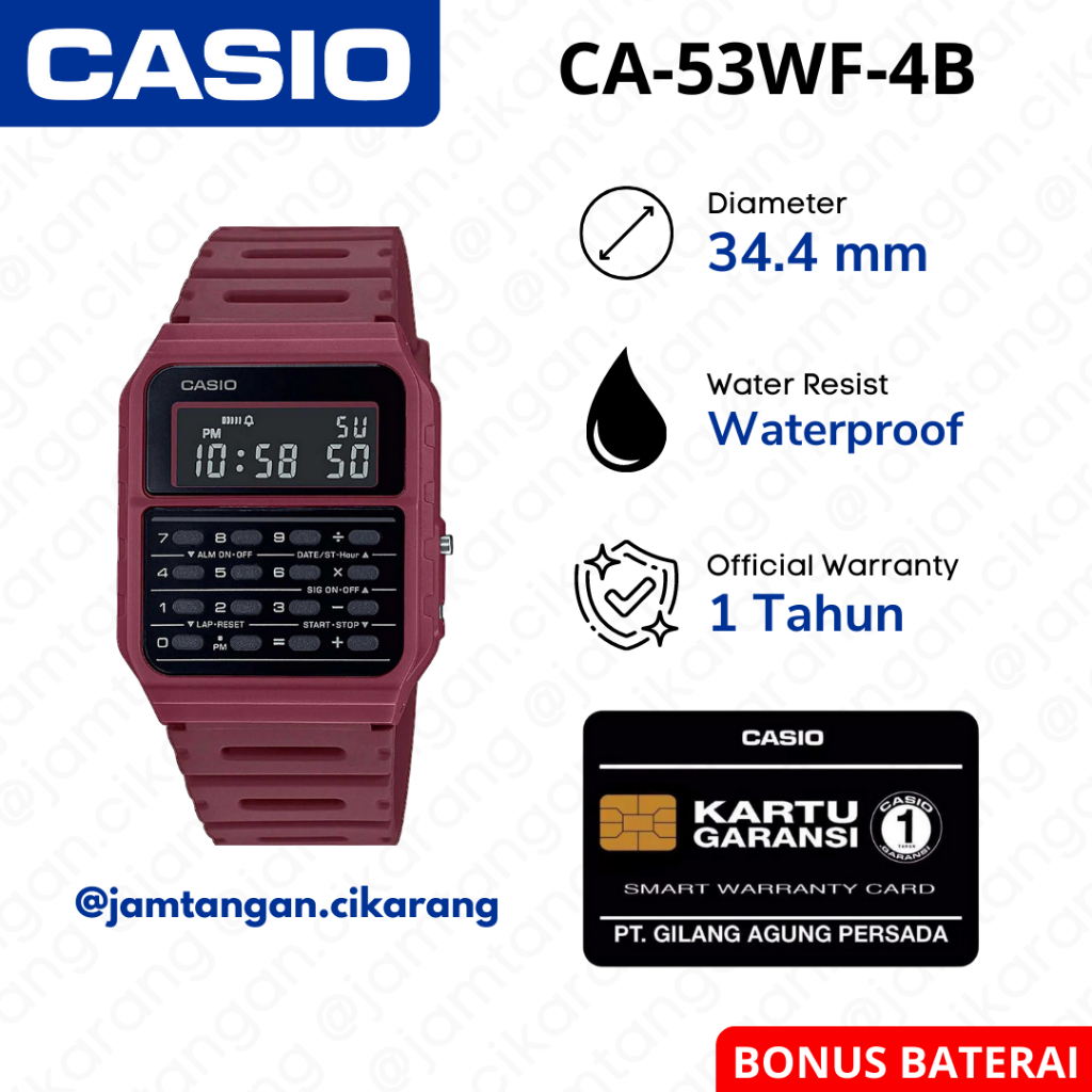 Jam Tangan Pria Casio CA-53WF-4B Kalkulator Original