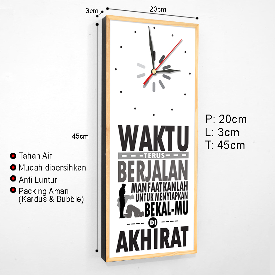 Jam Dinding Islami Kata Motivasi Solatlah Nak Hiasan Kamar Quotes