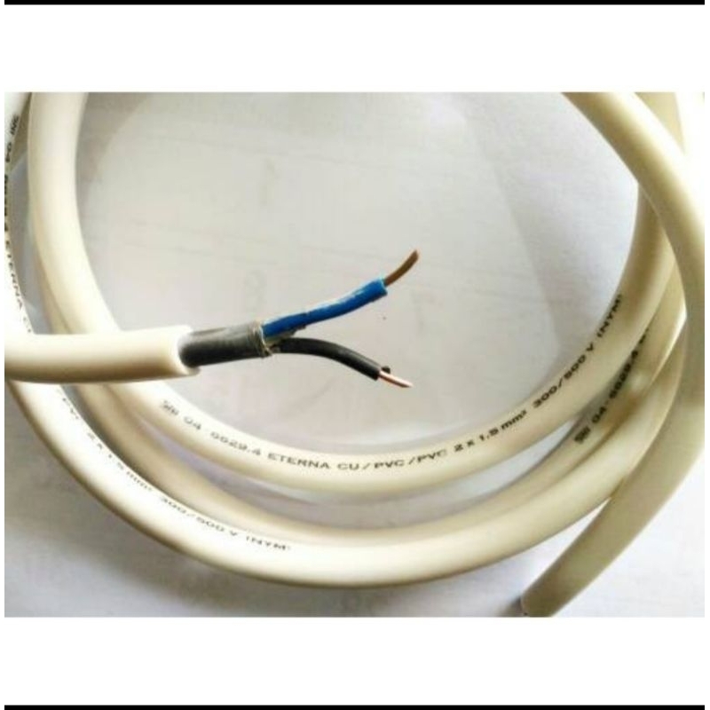 Kabel Eterna NYM 2X1,5 MM Putih Tunggal Kawat Listrik