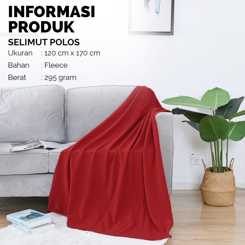 Selimut Bulu Polos Dewasa Tebal Halus Ukuran 125x175cm Polyester Lembut Terbaru Perlengkapan Rumah Tangga Kamar Tidur Import - HK310 - 88 Blanket Store