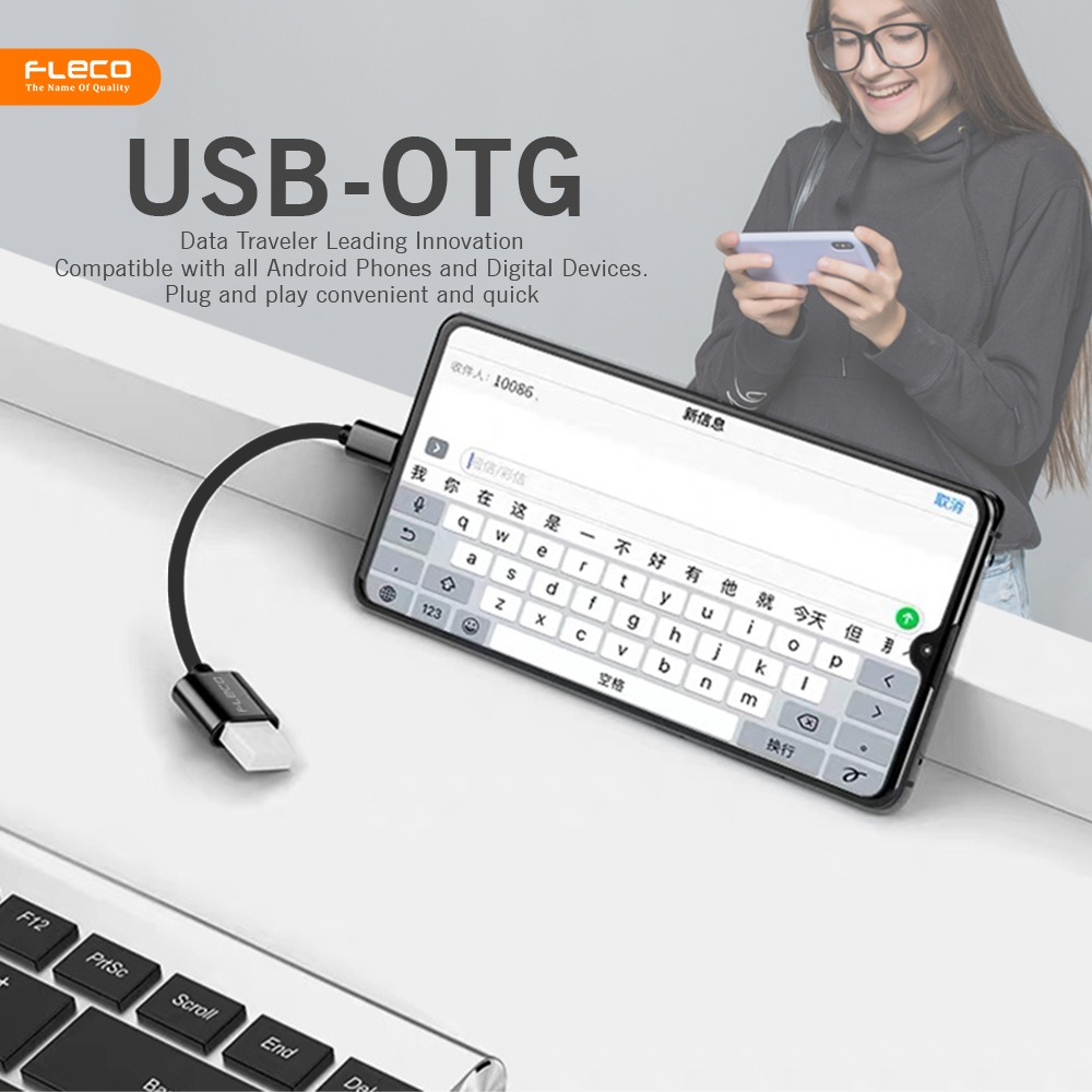 OTG ekstension MICRO / TYPE C to USB FEMALE Colokan Micro Fast Data OTG Kabel FLECO