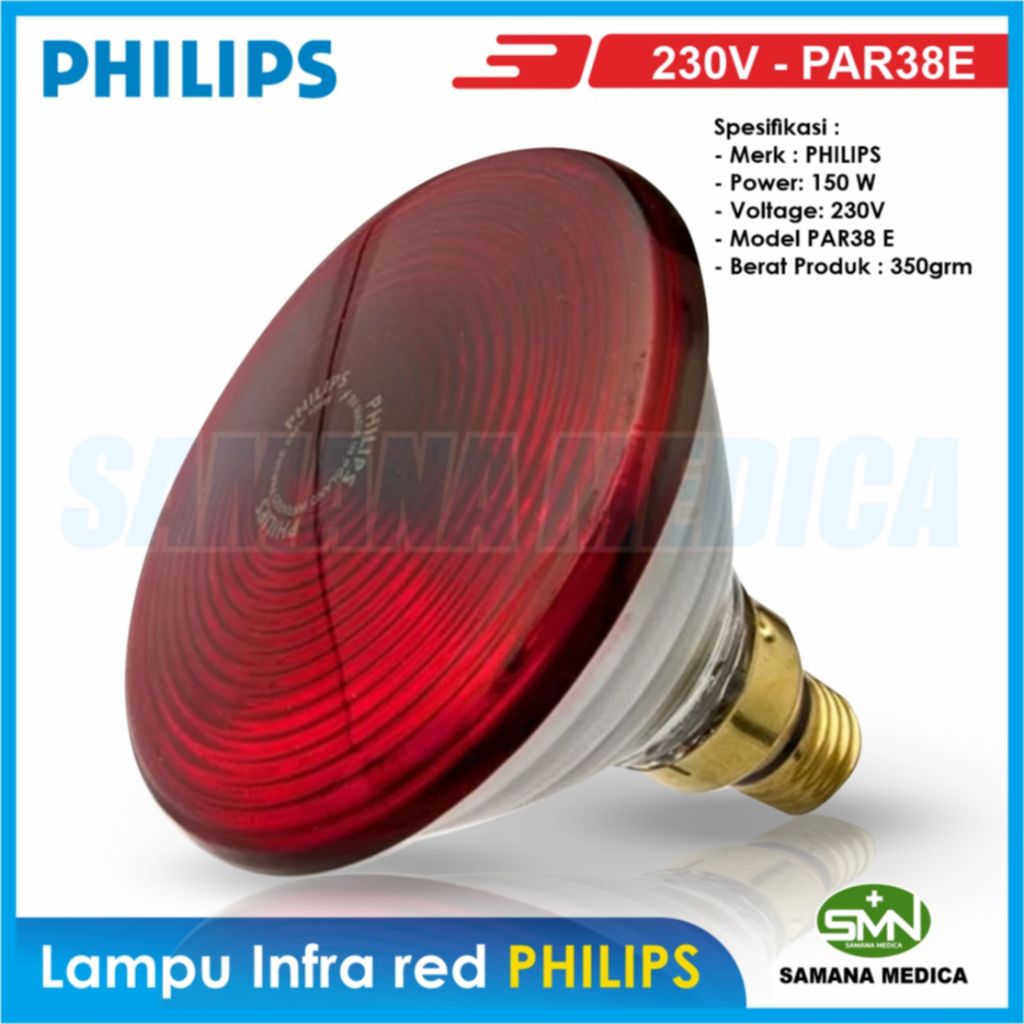 Lampu Infra red / Bohlam Fisioterapi PHILIPS 150 W / 150 WHATTS - KHUSUS GOJEK dan GRAB