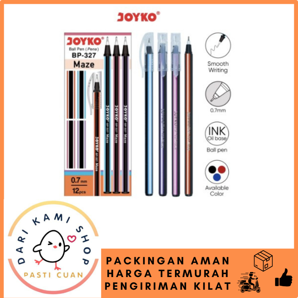 

JOYKO BALL PEN PULPEN PENA BP-327 MAZE 0.7mm / 1 BOX (12PCS)