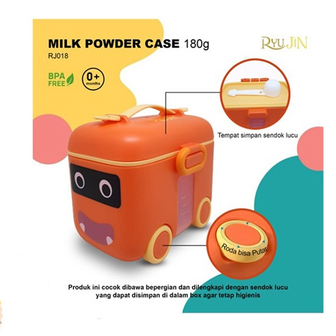 RYU JIN MILK POWDER CASE CAR (MOBIL) RJ-018 TEMPAT SUSU BUBUK BAYI MODEL MOBIL