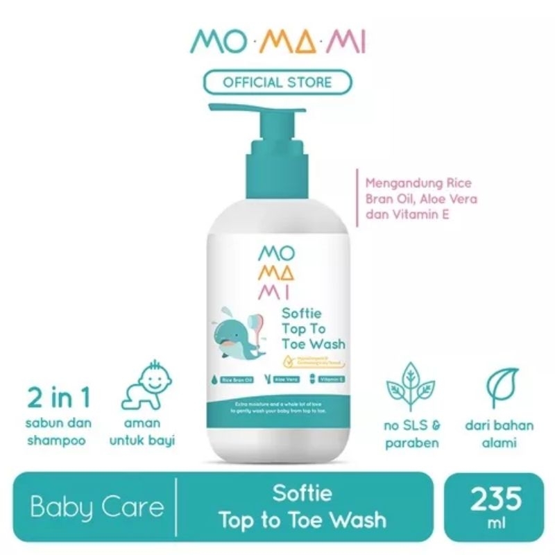 Momami Softie Top To Toe Wash 235ml /sabun