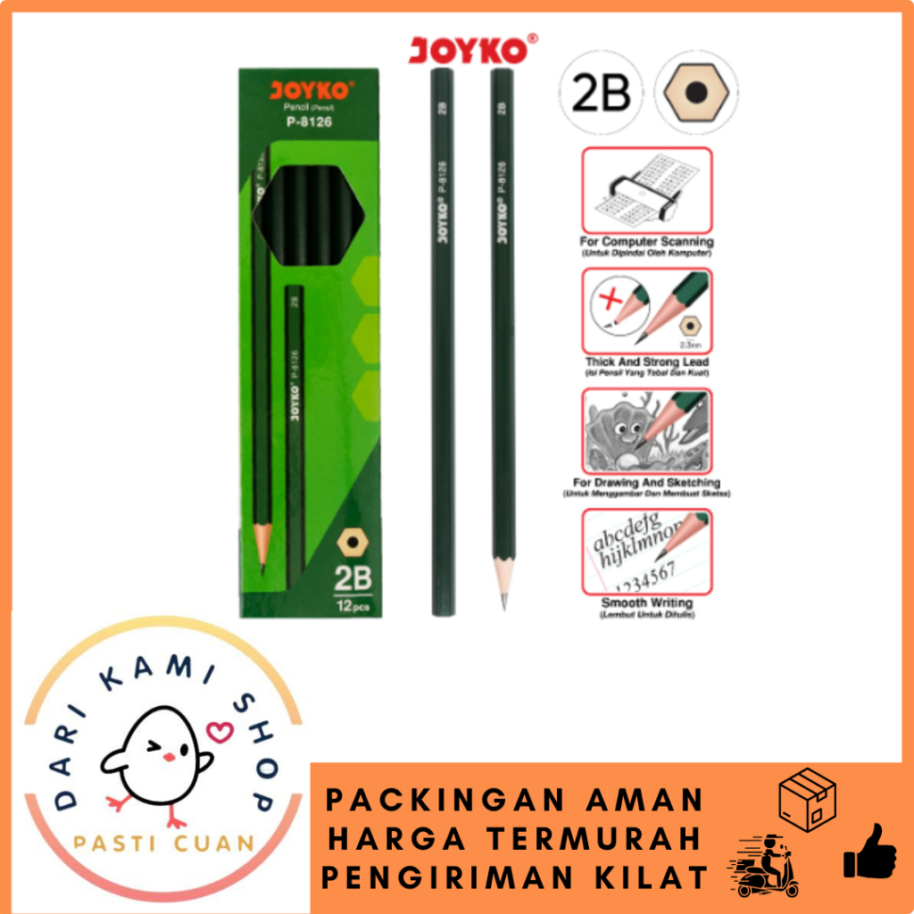 

JOYKO PENSIL / PENCIL KAYU KOMPUTER P-8126 / 1 PCS