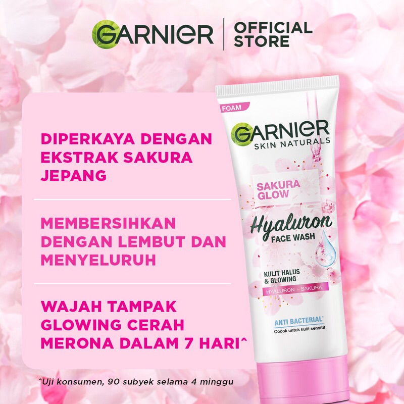 Garnier Skin Naturals Sakura Glow Hyaluron Face wash