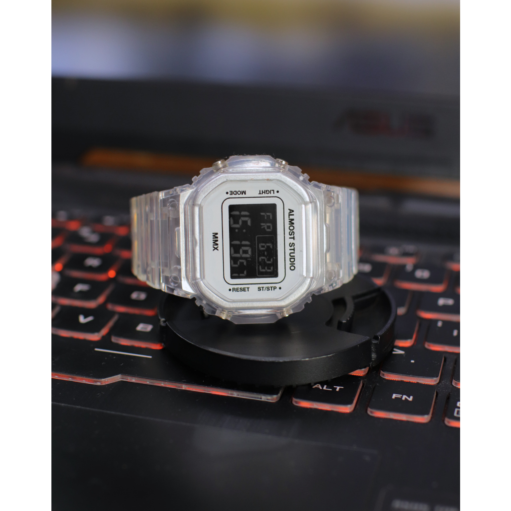 Almost Studio - Jam Tangan Digital - Clear White