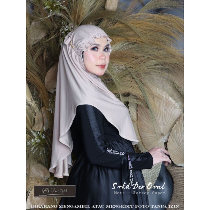 JILBAB DAILY INSTAN SIRIA KERUT DAHI DEX OVAL JERSEY SUPER TALI BELAKANG ALFAEZYA BY BUNYAMIN