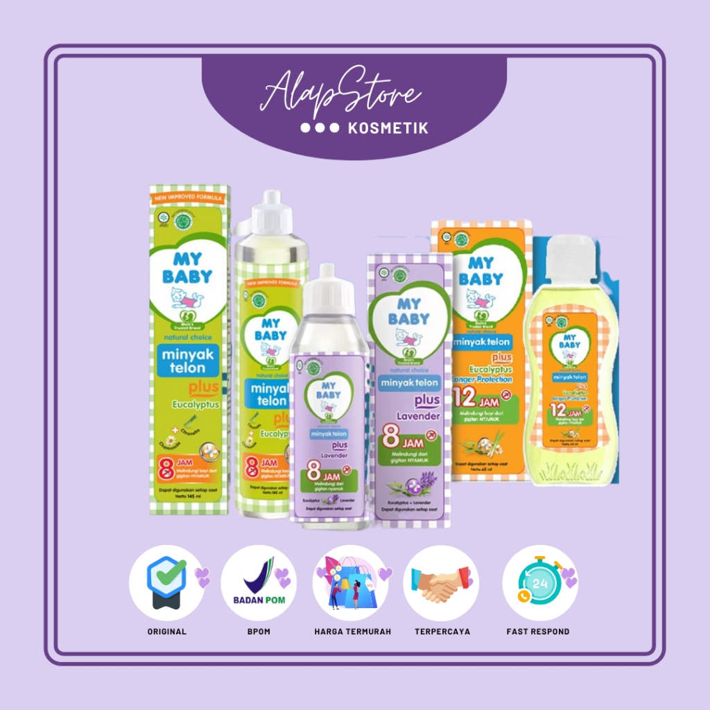 My Baby Minyak Telon Plus I Long Protect I Lavender 60 Ml 90 Ml 120 Ml