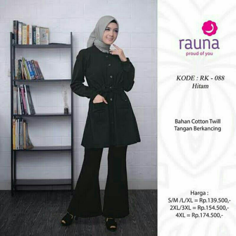 BAJU ATASAN RK 88 HITAM BY RAUNA