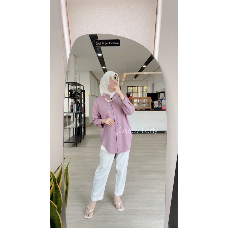 Shakila Kemeja Basic / Daily Blouse Polos / Kemeja polos shakila