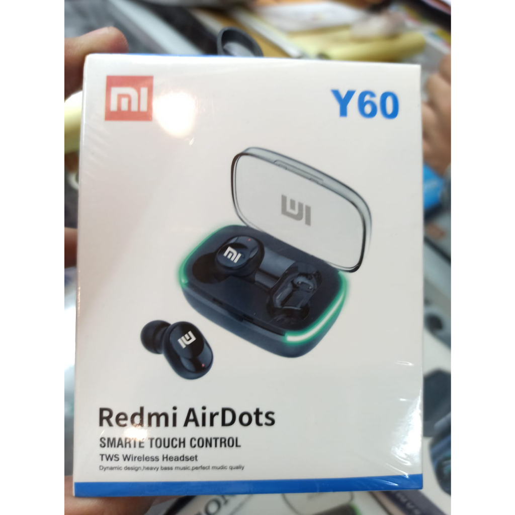 HF Bluetooth Y60 TWS Headset Stereo Waterproof Earphone Bass