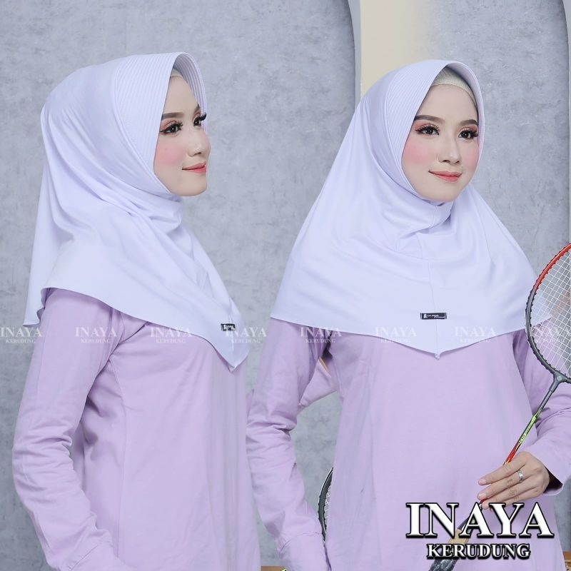 INAYA KERUDUNG BERGO SPORT PET LEBAR//BERGO SPORT PET LEBAR//HIJAB INSTAN.