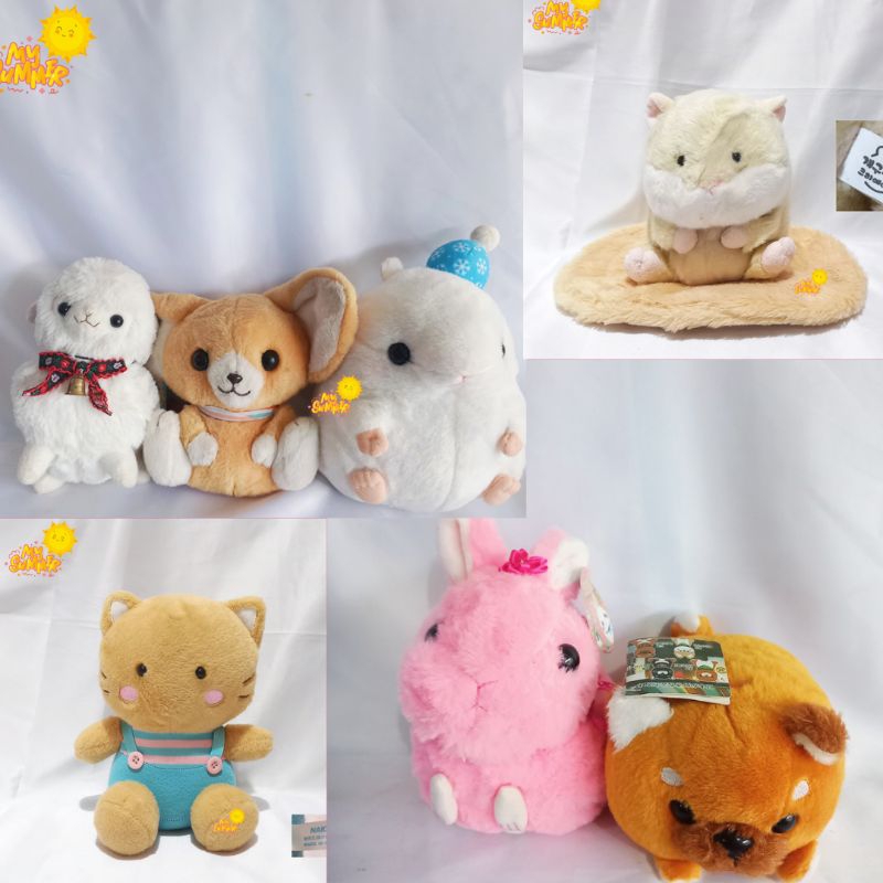 Boneka Alpaca Rubah Fennec Fox Hamster Kelinci Anjing Siput Nichi Hewan Binatang Amuse Raburi Nakaji