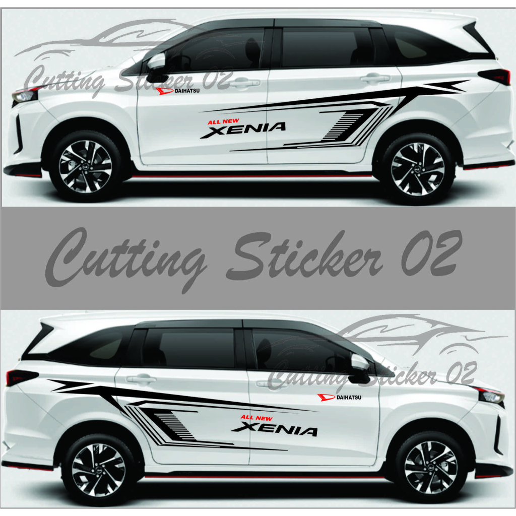 Striping sticker mobil xenia stiker sticker mobil list body daihatsu all new xenia