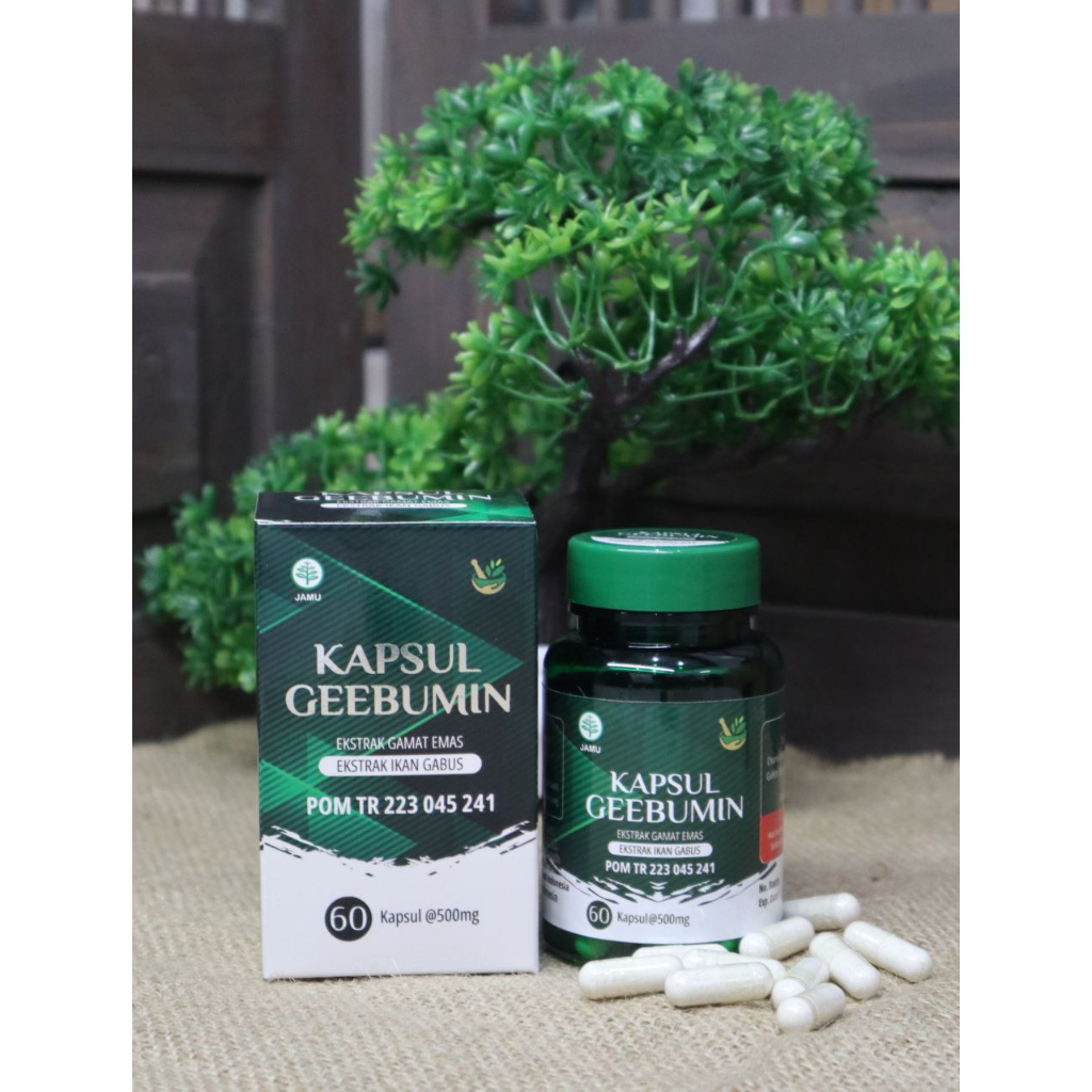 GEEBUMIN Kapsul Kutuk - Kapsul Pasca Operasi ASLI 100% - Ekstrak Albumin plus Gamat isi 60 | Sari Ku