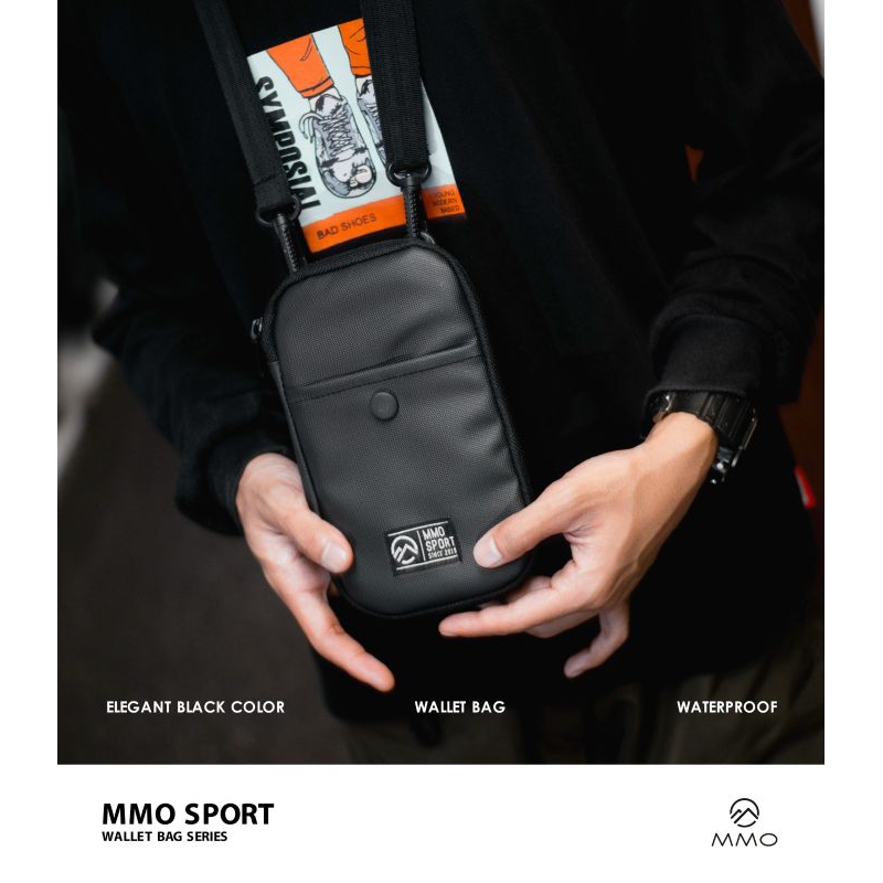 Mmosport Tas Selempang Pria Hanging Wallet Dompet Kartu model button up