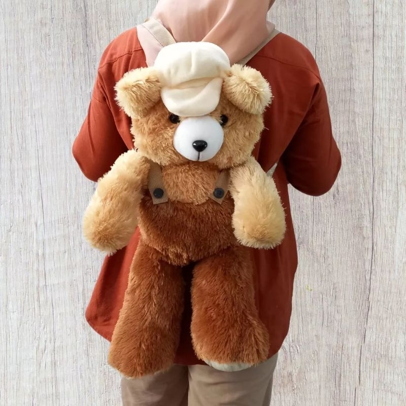 Tas ransel karakter beruang tas boneka beruang lucu realpict dewasa dan remaja