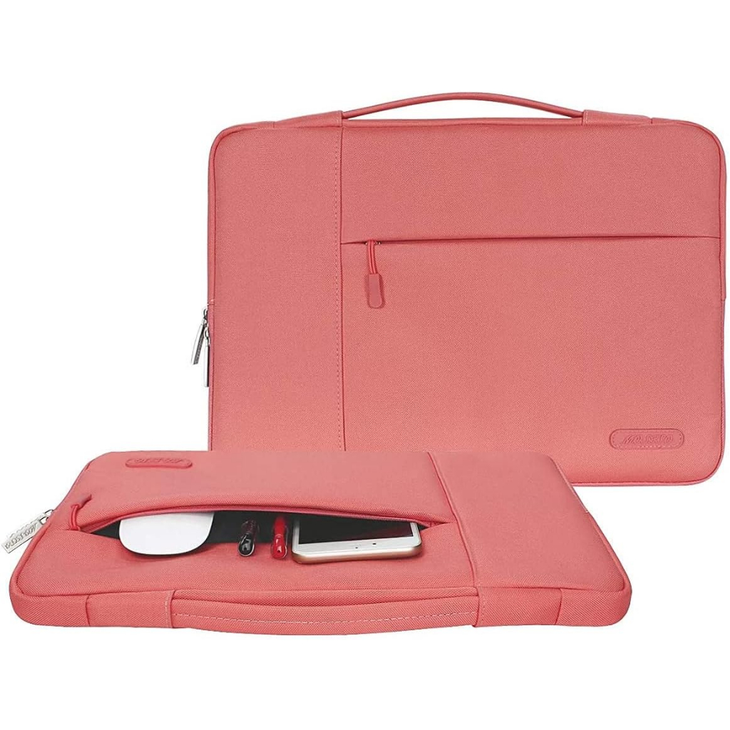 tas Laptop jinjing MacBook mosiso  Air/Pro, 13.6 m1/m2,  MacBook Pro 14 inch 2442 Living Coral