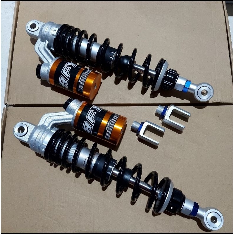 Shock breaker rfy nmax pcx supra rx king dll 340mm universal 2pcs free anting / shock belakang rfy