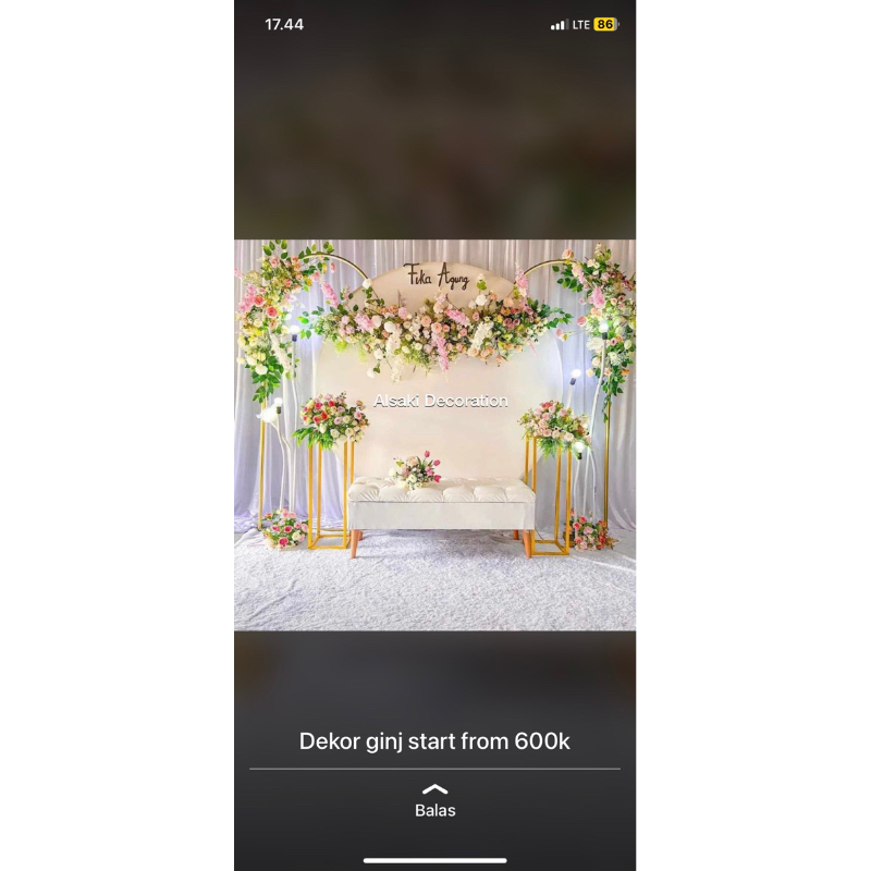 dekor lamaran dan aqiqah