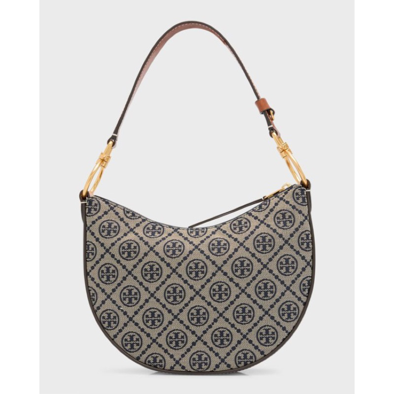 Tory Burch T Monogram Mini Crescent Top Handle Bag ( 138883 )