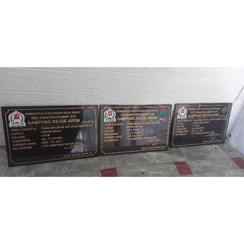 Cetak Prasasti Proyek Dana Desa