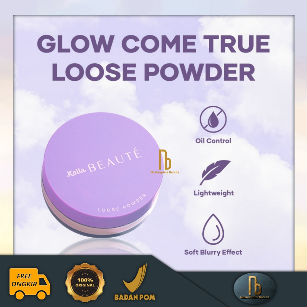 Kaila Beaute Glow Come True Loose Powder 15gr - Bedak Tabur