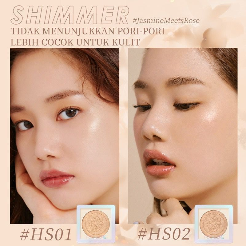 FOCALLURE Face Highlighter Glitter Glow bedak #JasmineMeetsRose