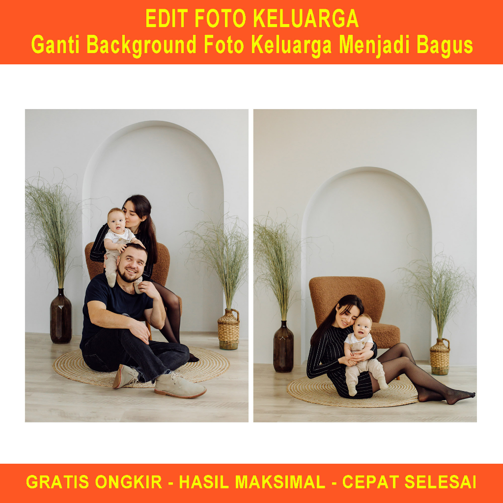 Promo Edit Foto Keluarga, Edit Background Foto Keluarga, Edit Foto Family, Family Photo Studio