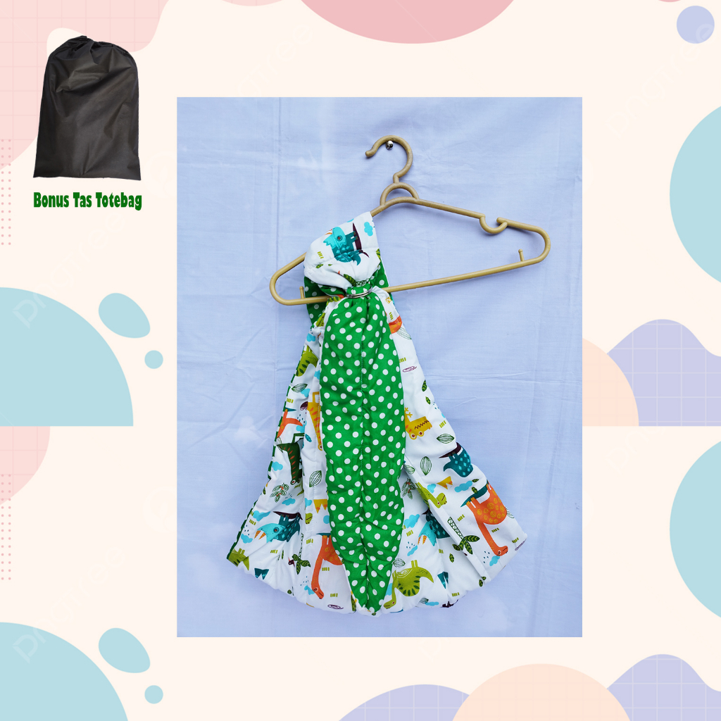 Gendongan Bayi Ring Sling Simple Empuk lapisan Tebal Bonus Tas Mika Kado Lahiran