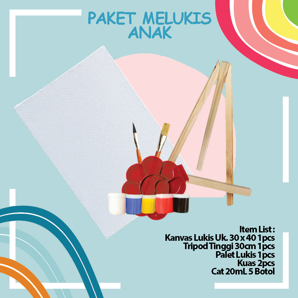 

Paket Melukis Kanvas Lukis Komplit Ukuran 30 x 40cm Murah Berkualitas