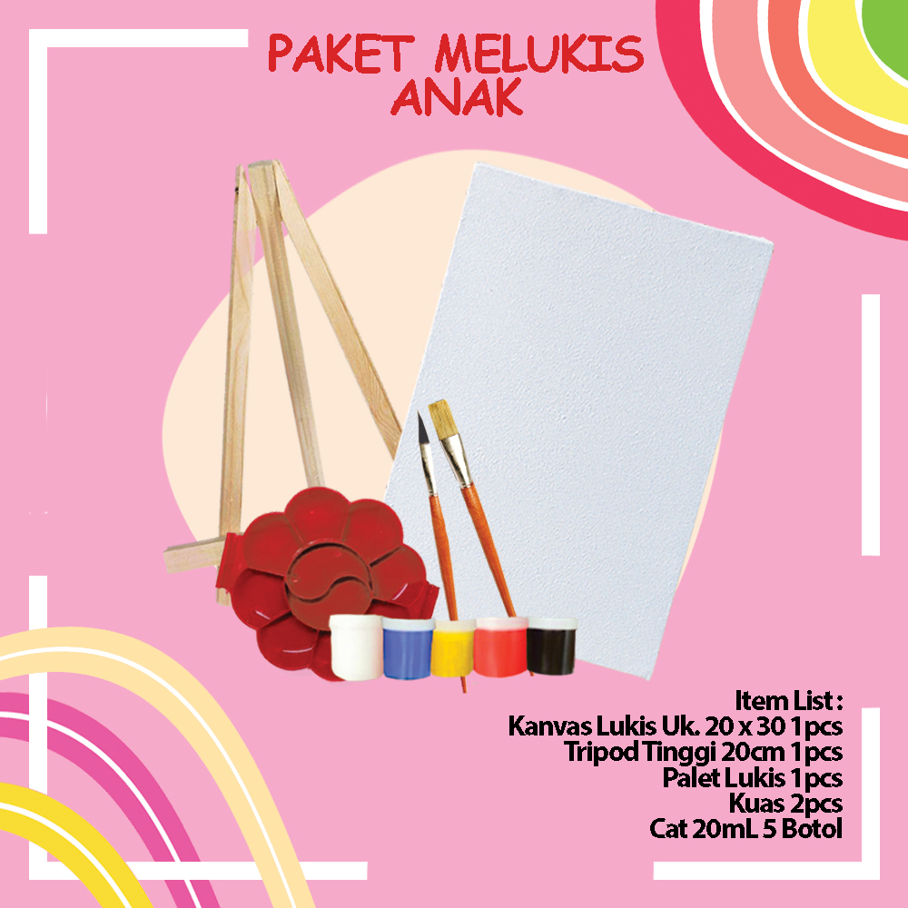 

Paket Melukis Kanvas Ukuran 20 x 30cm + Tripod Murah Komplit Berkualitas