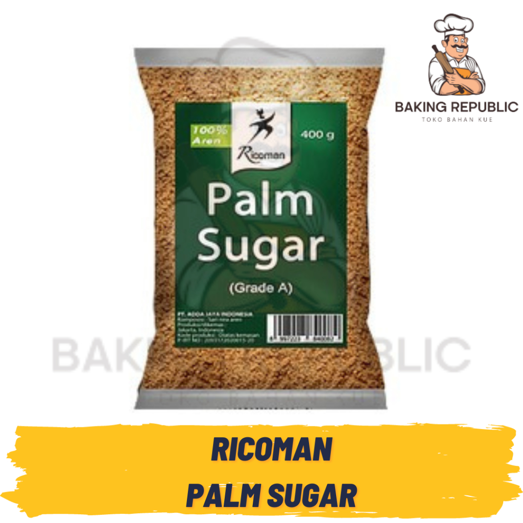 

RICOMAN PALM SUGAR 400gr | KEMASAN PABRIK | GULA PALEM