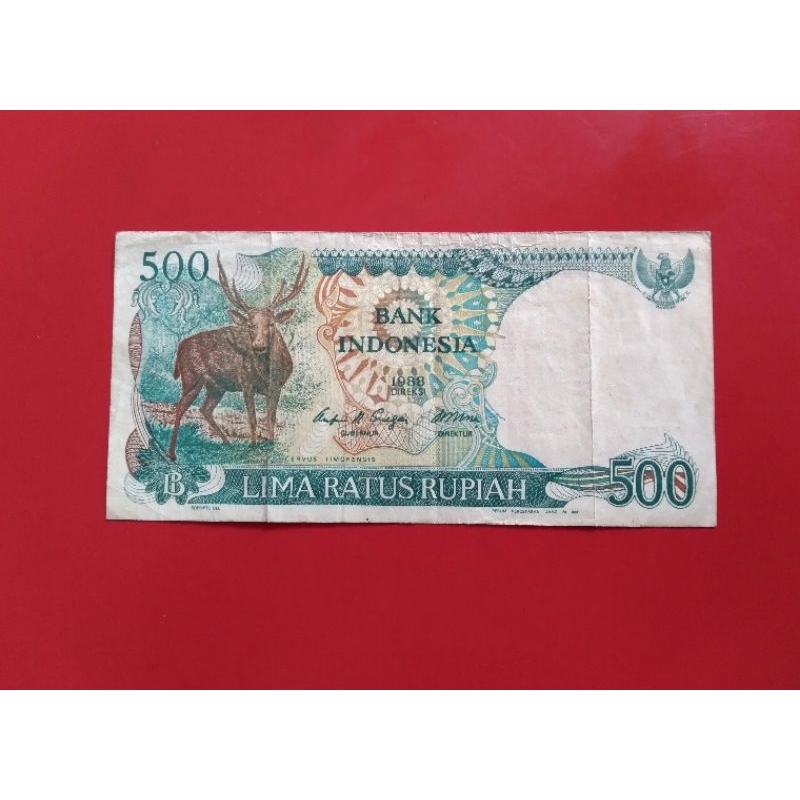 Uang Kertas Kuno 500 Rupiah seri RUSA tahun 1988