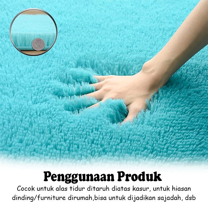 COD DD-3A LuxuryaParty /Karpet Bulu Halus Rasfur/Karpet Bulu Bahan Polyester/Ukuran 100x150cm/TERPOPULER