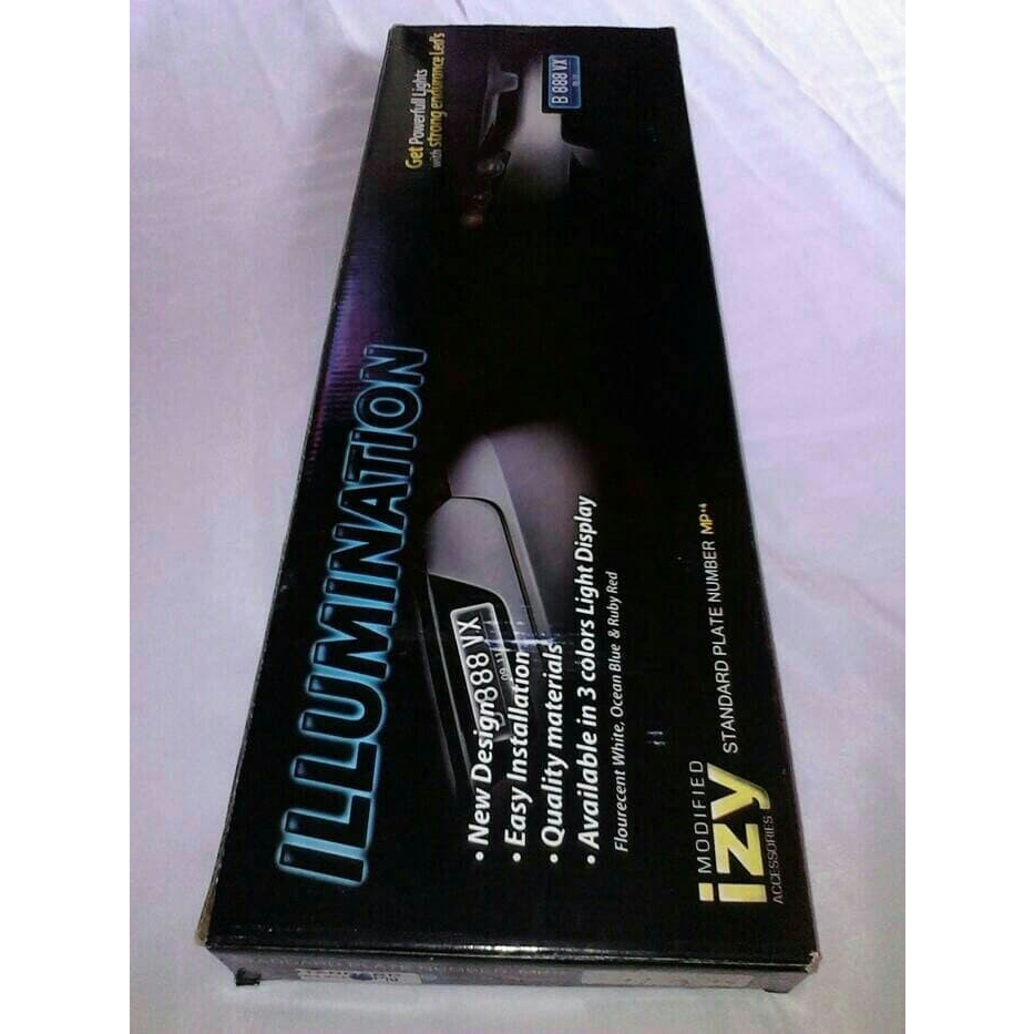 BRACKET PLAT NOMOR MOBIL LED PUTIH / BIRU