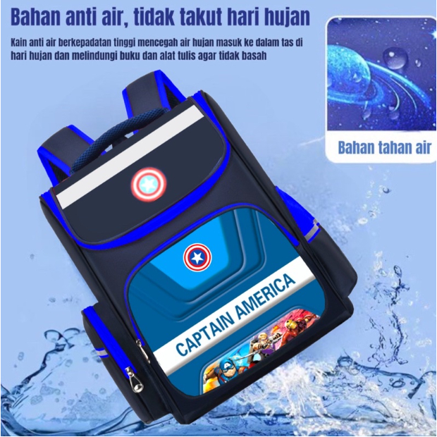 Tas Ransel anak Sekolah SD SMP IMPORT tahan air untuk Anak Perempuan Anak Laki-laki Tas ransel anak import 00100/00400/00360/00500